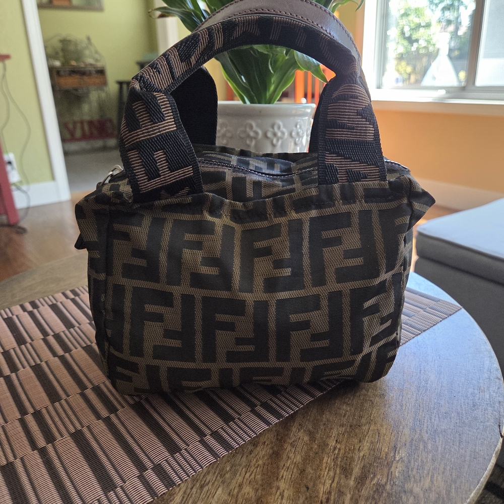 Authentic Fendi Mini/Micro Zucca Canvas Tote - Brown/Black - Picture 2 of 6